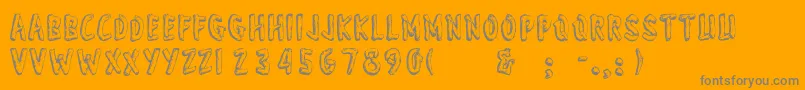 Wonderofyosemite-fontti – harmaat kirjasimet oranssilla taustalla