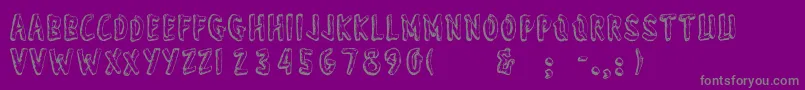 フォントWonderofyosemite – 紫の背景に灰色の文字