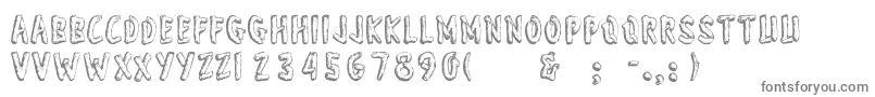 Шрифт Wonderofyosemite – серые шрифты на белом фоне