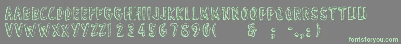Wonderofyosemite-Schriftart – Grüne Schriften auf grauem Hintergrund