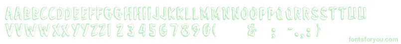 Wonderofyosemite-Schriftart – Grüne Schriften auf weißem Hintergrund
