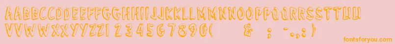 Шрифт Wonderofyosemite – оранжевые шрифты на розовом фоне