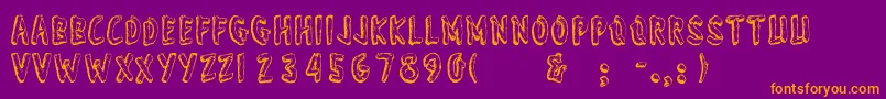 Wonderofyosemite Font – Orange Fonts on Purple Background