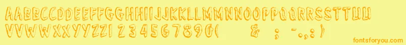 Wonderofyosemite Font – Orange Fonts on Yellow Background