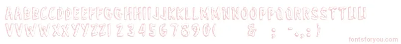 Шрифт Wonderofyosemite – розовые шрифты на белом фоне