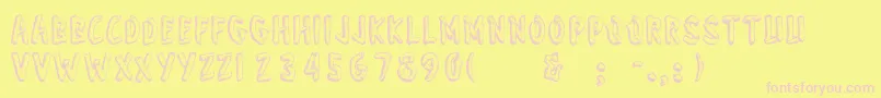 Wonderofyosemite Font – Pink Fonts on Yellow Background
