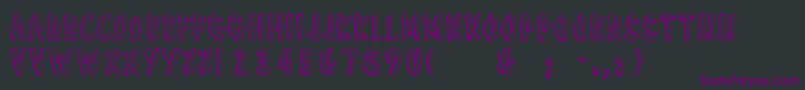 Шрифт Wonderofyosemite – фиолетовые шрифты на чёрном фоне