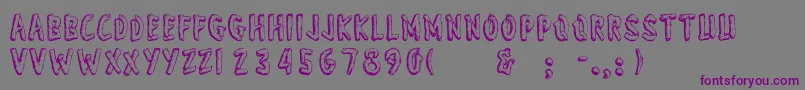 Шрифт Wonderofyosemite – фиолетовые шрифты на сером фоне