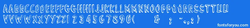 Шрифт Wonderofyosemite – белые шрифты на синем фоне
