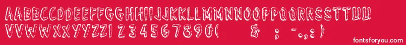 フォントWonderofyosemite – 赤い背景に白い文字