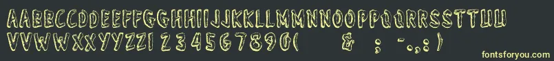 Wonderofyosemite-fontti – keltaiset fontit mustalla taustalla