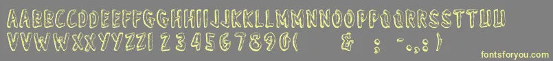 Wonderofyosemite-fontti – keltaiset fontit harmaalla taustalla