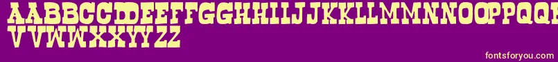 Bogus Font – Yellow Fonts on Purple Background