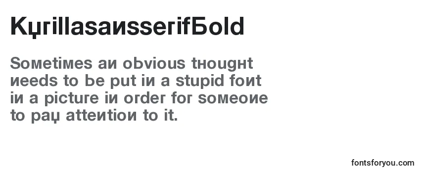 Review of the KyrillasansserifBold Font