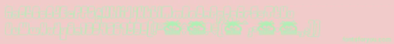 Oggle Font – Green Fonts on Pink Background