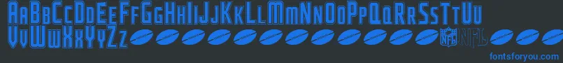 NflJaguars Font – Blue Fonts on Black Background