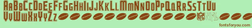 NflJaguars Font – Brown Fonts on Green Background