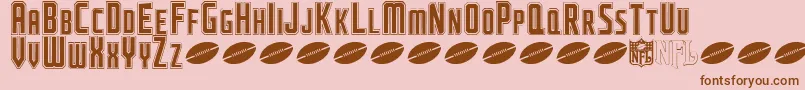 NflJaguars Font – Brown Fonts on Pink Background