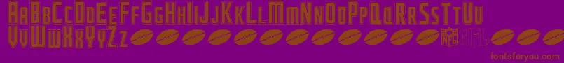 NflJaguars Font – Brown Fonts on Purple Background