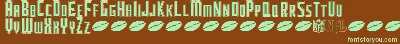 NflJaguars Font – Green Fonts on Brown Background