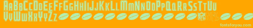 NflJaguars Font – Green Fonts on Orange Background