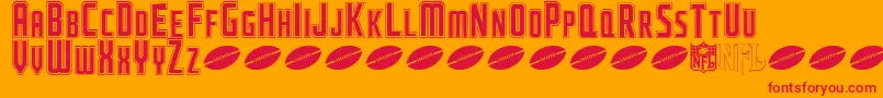 Police NflJaguars – polices rouges sur fond orange