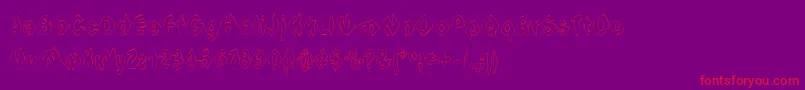 IngothicalWeird-Schriftart – Rote Schriften auf violettem Hintergrund