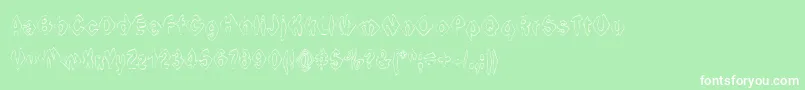 IngothicalWeird Font – White Fonts on Green Background