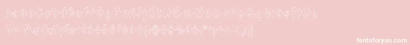 IngothicalWeird Font – White Fonts on Pink Background