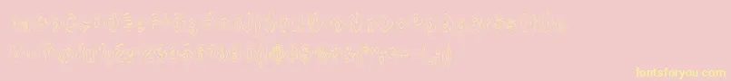 Шрифт IngothicalWeird – жёлтые шрифты на розовом фоне