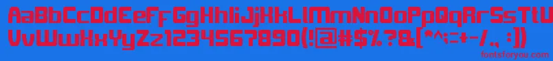LoveIsAttention Font – Red Fonts on Blue Background