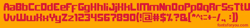 LoveIsAttention Font – Red Fonts on Orange Background