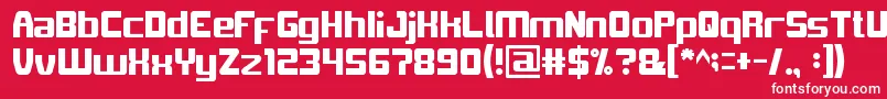 Шрифт LoveIsAttention – белые шрифты на красном фоне