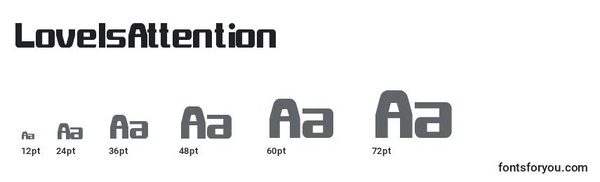 LoveIsAttention Font Sizes