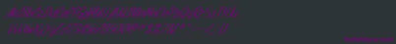 Lisätietoja SfFoxboroScriptItalic-fontista SfFoxboroScriptItalic-fontti – violetit fontit mustalla taustalla