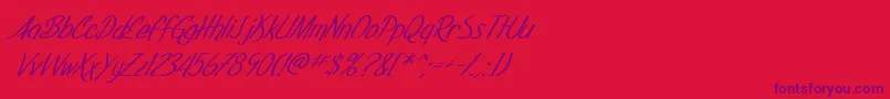 fuente SfFoxboroScriptItalic – Fuentes Moradas Sobre Fondo Rojo