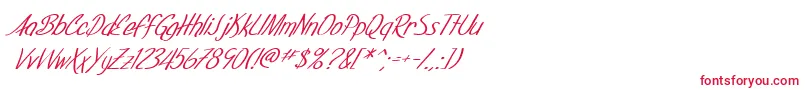SfFoxboroScriptItalic-Schriftart – Rote Schriften