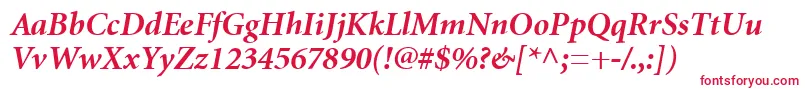 MinionCyrillicBoldItalic Font – Red Fonts
