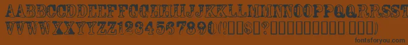 DamaBubeyNormal Font – Black Fonts on Brown Background