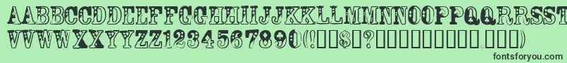 DamaBubeyNormal Font – Black Fonts on Green Background