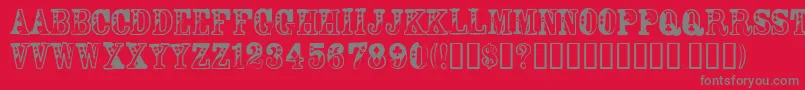 DamaBubeyNormal Font – Gray Fonts on Red Background