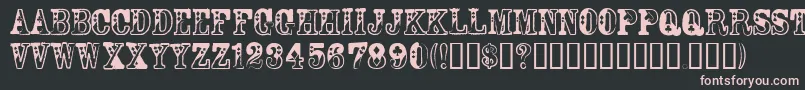 フォントDamaBubeyNormal – 黒い背景にピンクのフォント