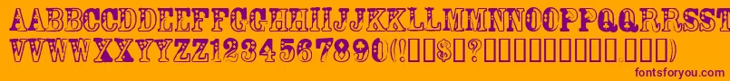 DamaBubeyNormal Font – Purple Fonts on Orange Background
