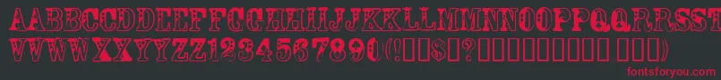 DamaBubeyNormal Font – Red Fonts on Black Background