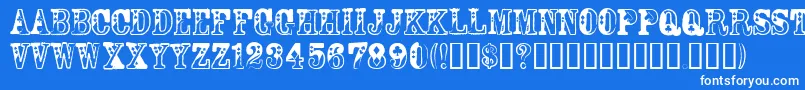 DamaBubeyNormal Font – White Fonts on Blue Background