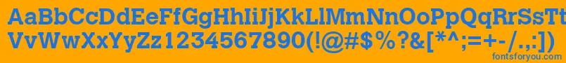 CalvertMtBold Font – Blue Fonts on Orange Background