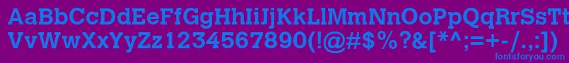 CalvertMtBold Font – Blue Fonts on Purple Background