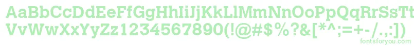 CalvertMtBold-Schriftart – Grüne Schriften auf weißem Hintergrund