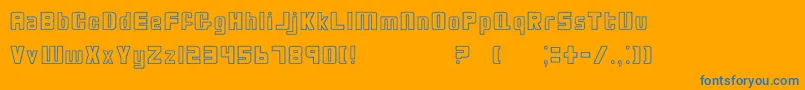 BioDisc Font – Blue Fonts on Orange Background