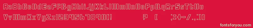 BioDisc Font – Green Fonts on Red Background